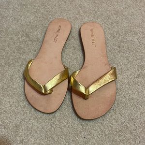 Nine West gold sandal